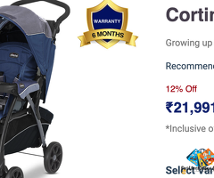 Chicco Cortina CX Stroller with 8-Reclining Positions,Pram for boys and girls, 0-4 years / 7