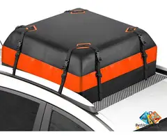 Automaze Car Roof Bag Rooftop top Cargo Carrier Bag 15 Cubic feet Waterproof for All Cars