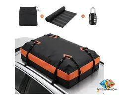 Automaze Car Roof Bag Rooftop top Cargo Carrier Bag 15 Cubic feet Waterproof for All Cars
