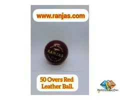 Ranjas Leather Cricket Red Balls 4 piece – Premium Quality – 50 overs ball, 156 Gm