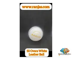 Leather Cricket White Balls 4 piece – Premium Quality – 50 overs ball, 156 Gm