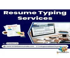 Affordable Resume Typing Services in India
