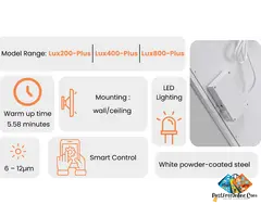 Infrared Panel Heater with LED lighting - Lux Plus​