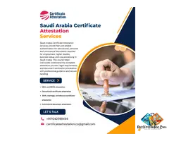 Saudi Arabia Certificate Attestation Services