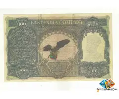 East India Company King George VI C D Deshmukh Rs 100 Hundred Rupees Eagle and Globe Note
