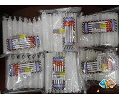 House Hold Plain White Candles- AARYAH DECOR