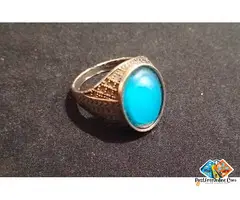 Vintage Sky Blue Sulemani or Some other type of Function Rare Stone Men's Ring
