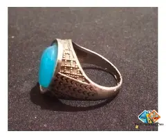 Vintage Sky Blue Sulemani or Some other type of Function Rare Stone Men's Ring