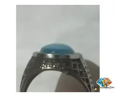 Vintage Sky Blue Sulemani or Some other type of Function Rare Stone Men's Ring