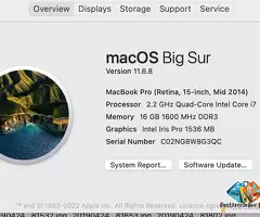 Used MacBook Pro (Retina, 15-inch, Mid 2015) For Sale- Technical Specifications / 3
