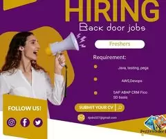 Get Hiring Backdoor Jobs in Hyderabad / 1