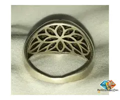 Vintage Old Black Diamond Type Stones in 925 11 Hallmark Men's Rare Silver Ring