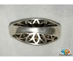 Vintage Old Black Diamond Type Stones in 925 11 Hallmark Men's Rare Silver Ring
