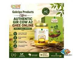Gokripa Products Offers Authentic Gir Cow A2 Ghee Online