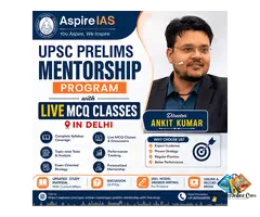 UPSC Prelims Mentorship Program with Live MCQ Classes in new Delhi