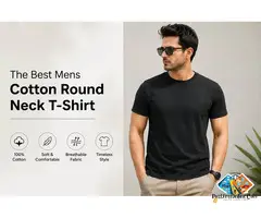 Trendy Cotton Round Neck T-Shirt with Classic Look