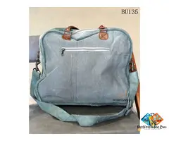 Handmade Leather Canvas Bag by Besignunique