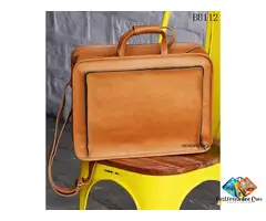 Handcrafted Briefcase Leather Crossbody Bag by Besignunique