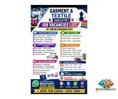 📢 Mega Job Openings in Garment & Textile Sector 📢