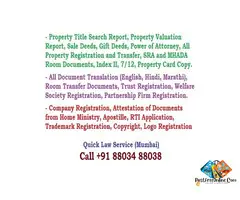 All Legal Services for Individual and Corporates.