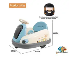 Electric Bumper Car, Bumper Car 6V for Toddlers, Electric Ride On Bumper Car for Kids & Toddlers