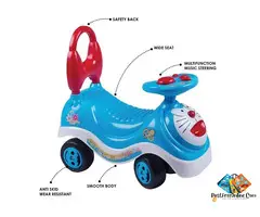 Doraemon Rider Magic Car for Kids – Music & Lights Push Ride-On, Frog Scooter, Tricycle & No