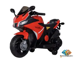 AT-1166(RED) Bike Battery Operated Ride On (Red) – Kids Electric Ride-On Motorcycle with LED Lights