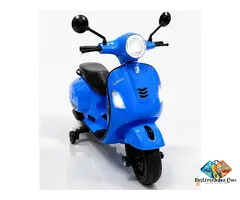 12V Vespa Rechargeable Battery Operated Ride-On Scooter for Kids with Remote (2–7 Yrs) – Blue - 8