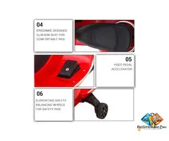 12V Vespa Rechargeable Battery Operated Ride-On Scooter for Kids with Remote (2–7 Yrs) – Blue - 7