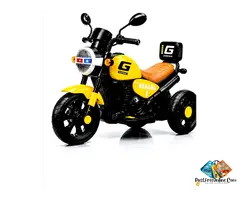 CLEVER FOX Kids Battery Operated Motorcycle for Boys & Girls with Music, Lights & Backrest –