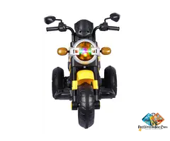 CLEVER FOX Kids Battery Operated Motorcycle for Boys & Girls with Music, Lights & Backrest –