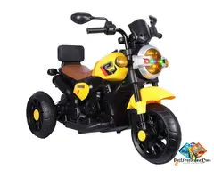 CLEVER FOX Kids Battery Operated Motorcycle for Boys & Girls with Music, Lights & Backrest –
