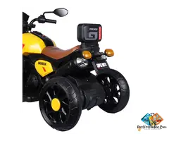CLEVER FOX Kids Battery Operated Motorcycle for Boys & Girls with Music, Lights & Backrest –