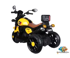 CLEVER FOX Kids Battery Operated Motorcycle for Boys & Girls with Music, Lights & Backrest –