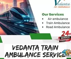 For a hassle-free and secure patient transfer, use Vedanta Train Ambulance in Guwahati / 1