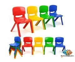 Colorful Plastic Kids School Chair – Stackable & Durable