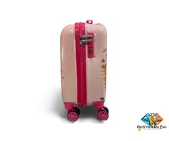 Kids 16-Inch Rolling Luggage – Pink Bunny & Shark Design