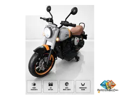 Royal Enfield Classic Kids Electric Ride-On Motorcycle – Grey & Orange - 6