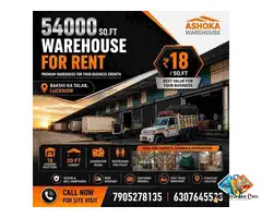 54000 Sq Ft Warehouse for Rent in Lucknow | Large Logistics & Distribution Facility