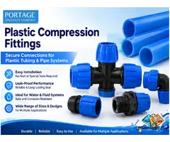 Buy Compression Fitting for Plastic Tubing | Portage Specialty