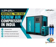 Industrial Two Stage Screw Air Compressor in India