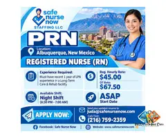 Now Hiring: Local PRN Registered Nurse (RN)