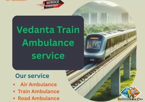 Vedanta Train Ambulance can be availed for quick transportation of patients on time