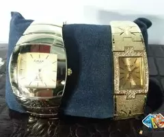 Omax Gold wrist watch for couples for sale / 1