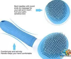 Self Cleaning Slicker Brush, Pet Grooming Shedding Brush for Dogs and Cats - Easy to Remove Loose Un / 9