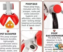 Portable Poop Scooper with Poop Bags for Dogs, Valuable Package for Pick Up Pets Waste (Color May Va / 7
