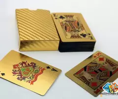 24 K Gold Plated Poker Playing Cards (Golden),Pack of 1 / 1