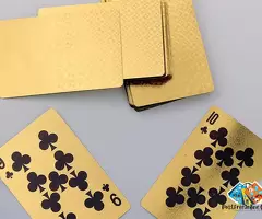 24 K Gold Plated Poker Playing Cards (Golden),Pack of 1 / 2