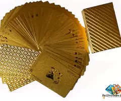24 K Gold Plated Poker Playing Cards (Golden),Pack of 1 / 3