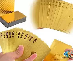 24 K Gold Plated Poker Playing Cards (Golden),Pack of 1 / 4